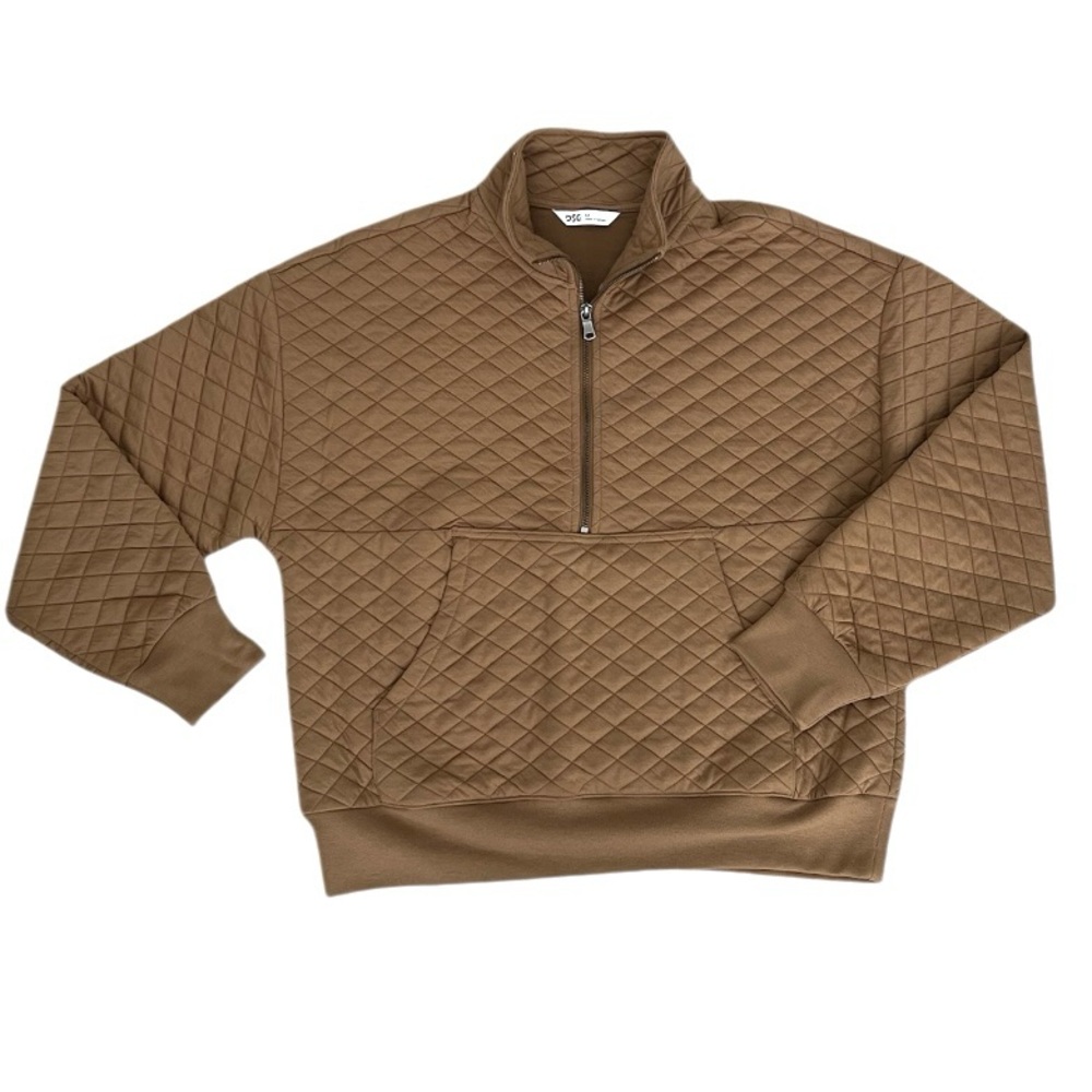 DSG Women's Quilted Tan Zip Up Top
